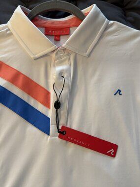 Redvanly Westin Polo Shirt Bright White Mens Large Golf Performance Stretch